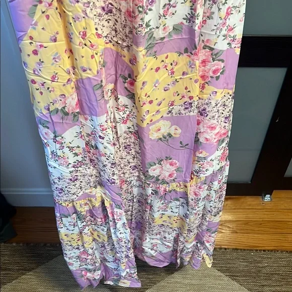 Betsey Johnson Pink and Yellow Bishop Sleeve Sundress - Picture 8 of 8